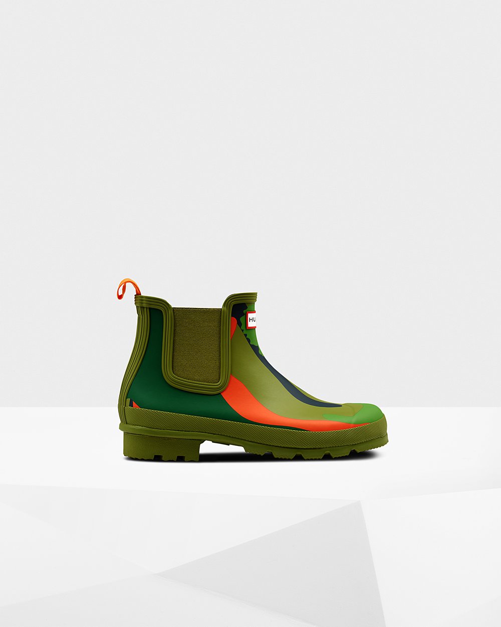 Hunter Original Rockpool Camo Chelsea Boots - Buy Online Mens Green - HMJWFQ058